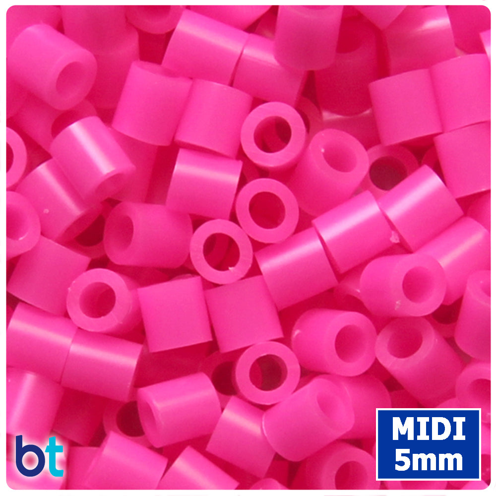 BeadTin Hot Pink 5mm Midi Fuse Beads (1000pcs)