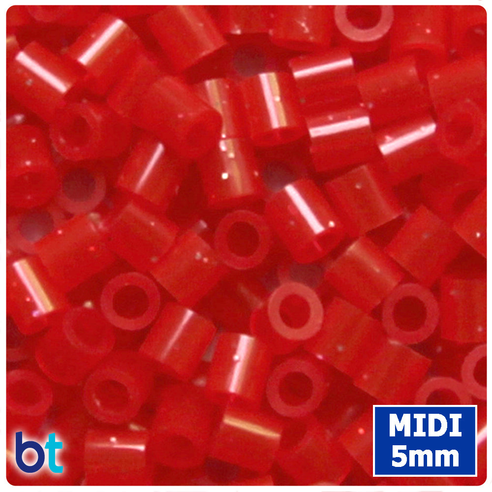 BeadTin Red Glitter 5mm Midi Fuse Beads (1000pcs)