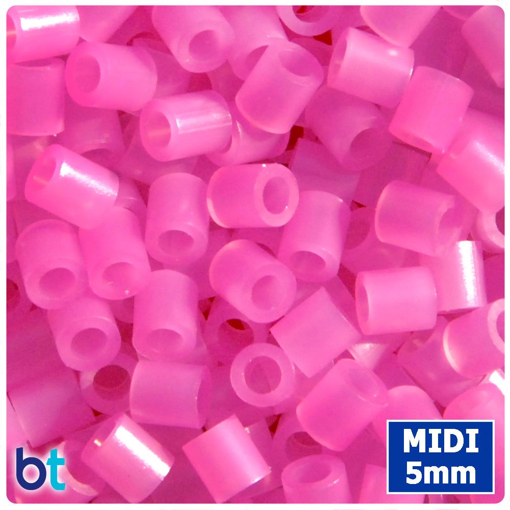 BeadTin Pink UV 5mm Midi Fuse Beads (1000pcs)