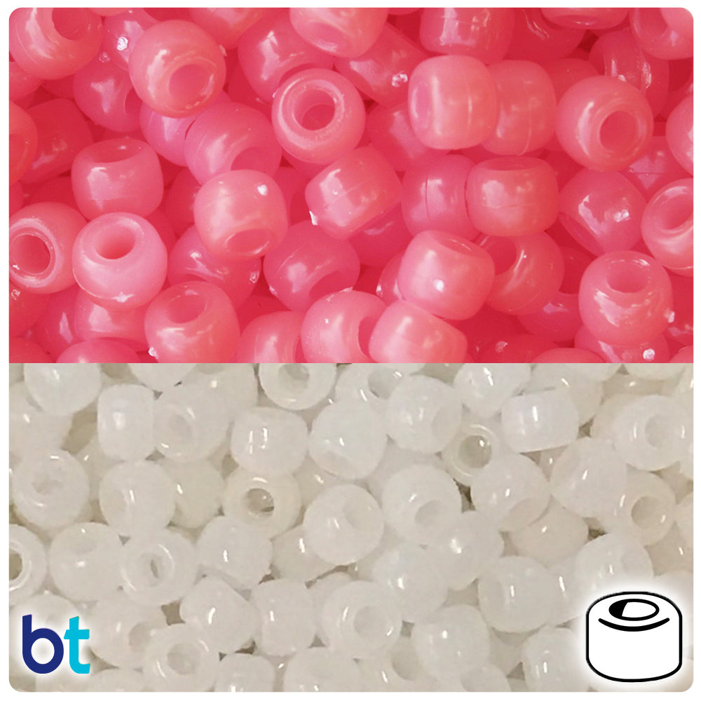 BeadTin Red Sunshine 9mm Barrel Plastic Pony Beads (200pcs)