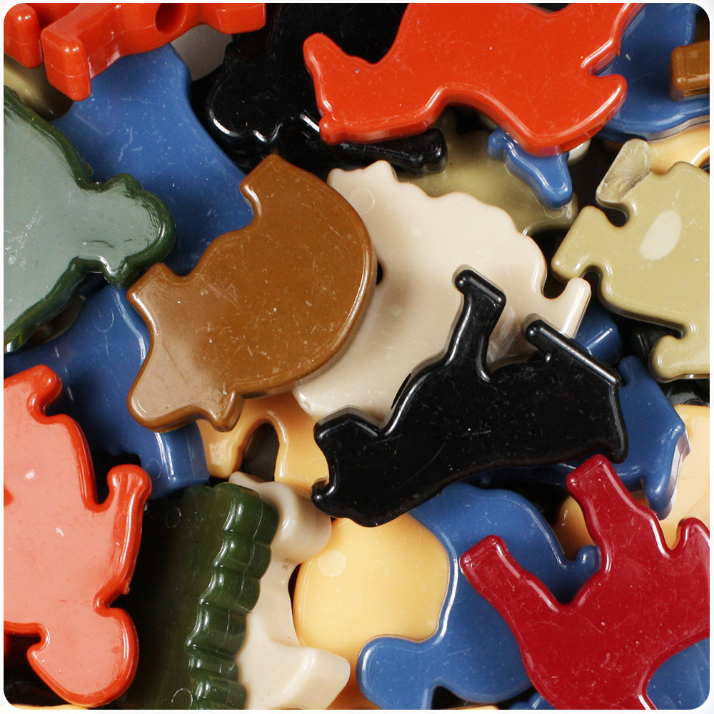 BeadTin Americana Mix 30-40mm Farm Animals Plastic Pony Beads (30pcs)