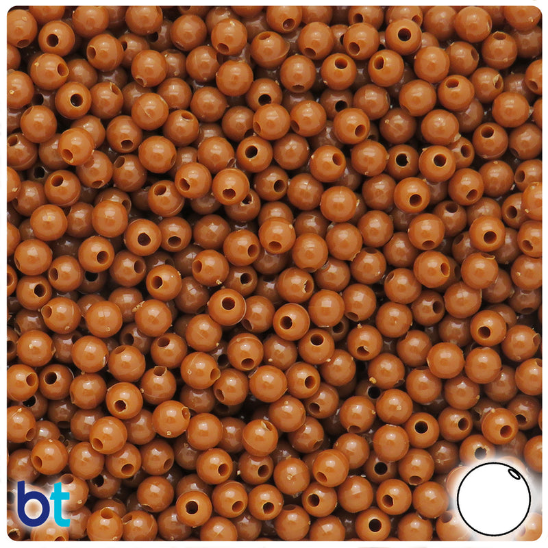 BeadTin Tiger Eye Opaque 5mm Round Plastic Beads (700pcs)