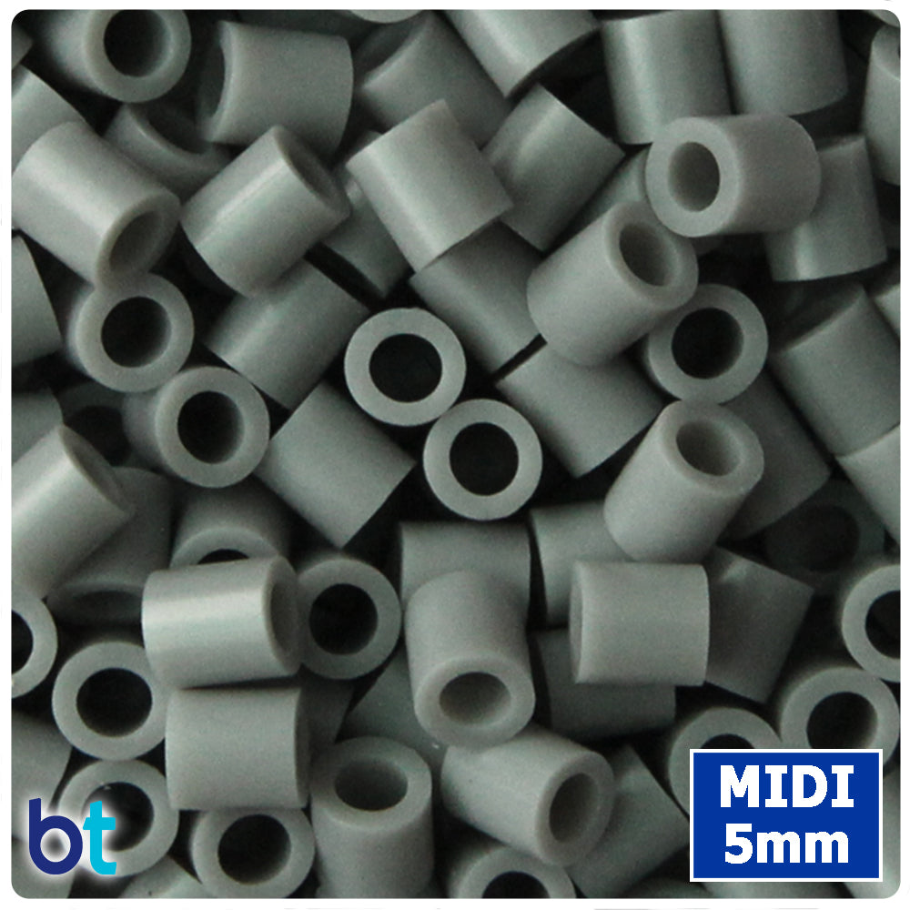 BeadTin Grey 5mm Midi Fuse Beads (1000pcs)