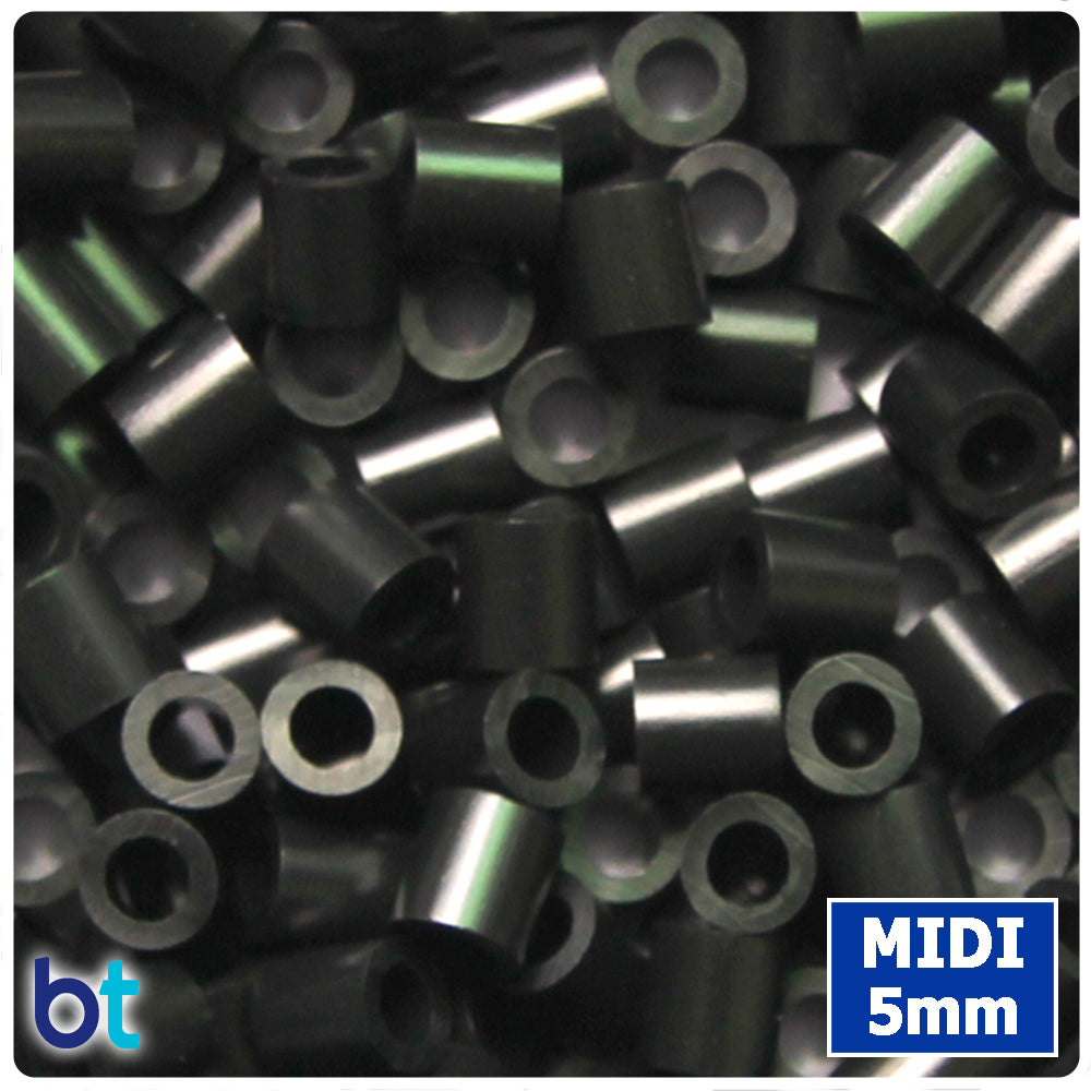 BeadTin Black 5mm Midi Fuse Beads (1000pcs)