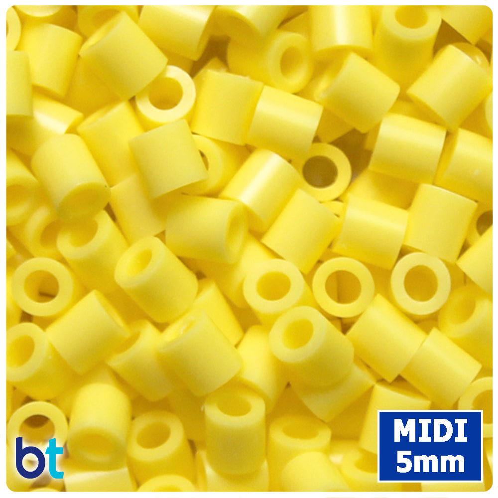 BeadTin Pastel Yellow 5mm Midi Fuse Beads (1000pcs)