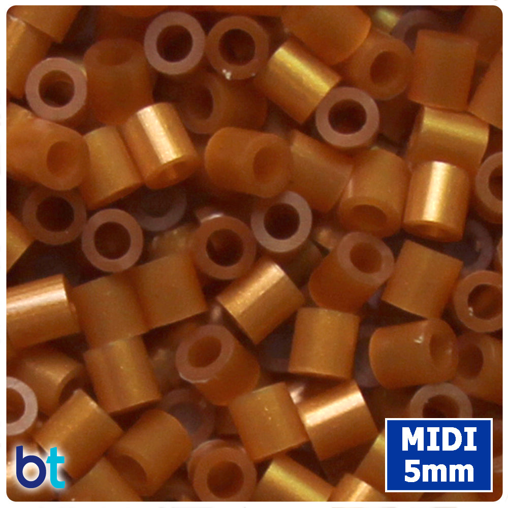 BeadTin Gold Metallic 5mm Midi Fuse Beads (1000pcs)