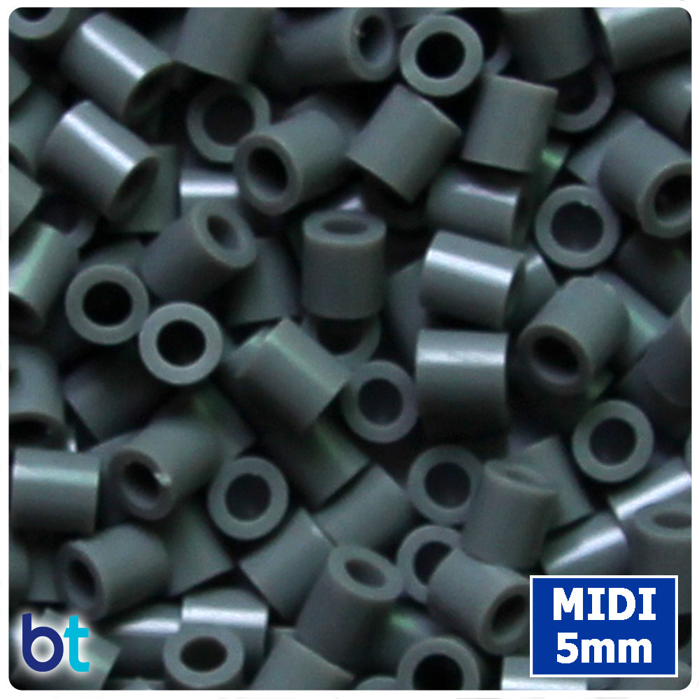 BeadTin Dark Gray 5mm Midi Fuse Beads (1000pcs)