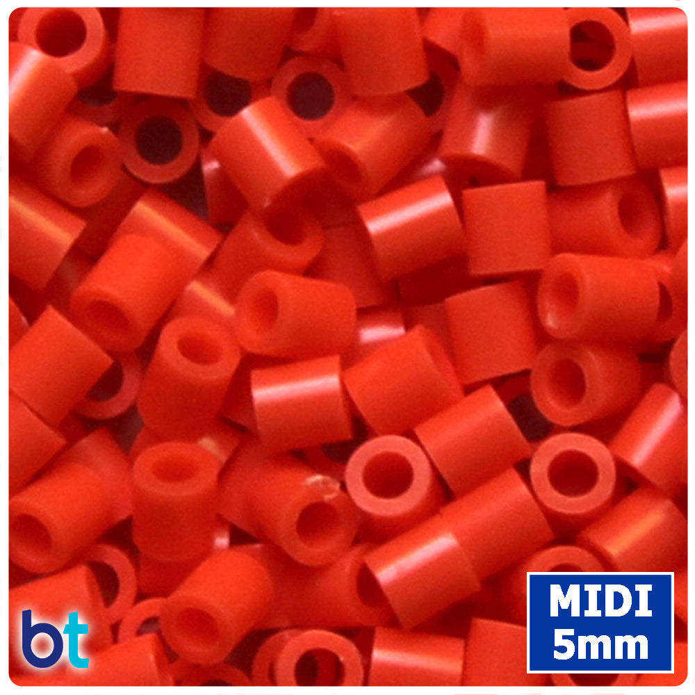 BeadTin Blaze Orange 5mm Midi Fuse Beads (1000pcs)