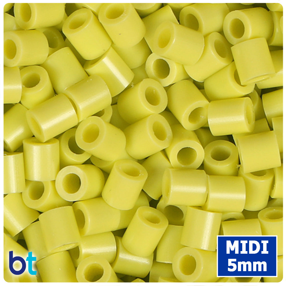 BeadTin Pale Yellow 5mm Midi Fuse Beads (1000pcs)