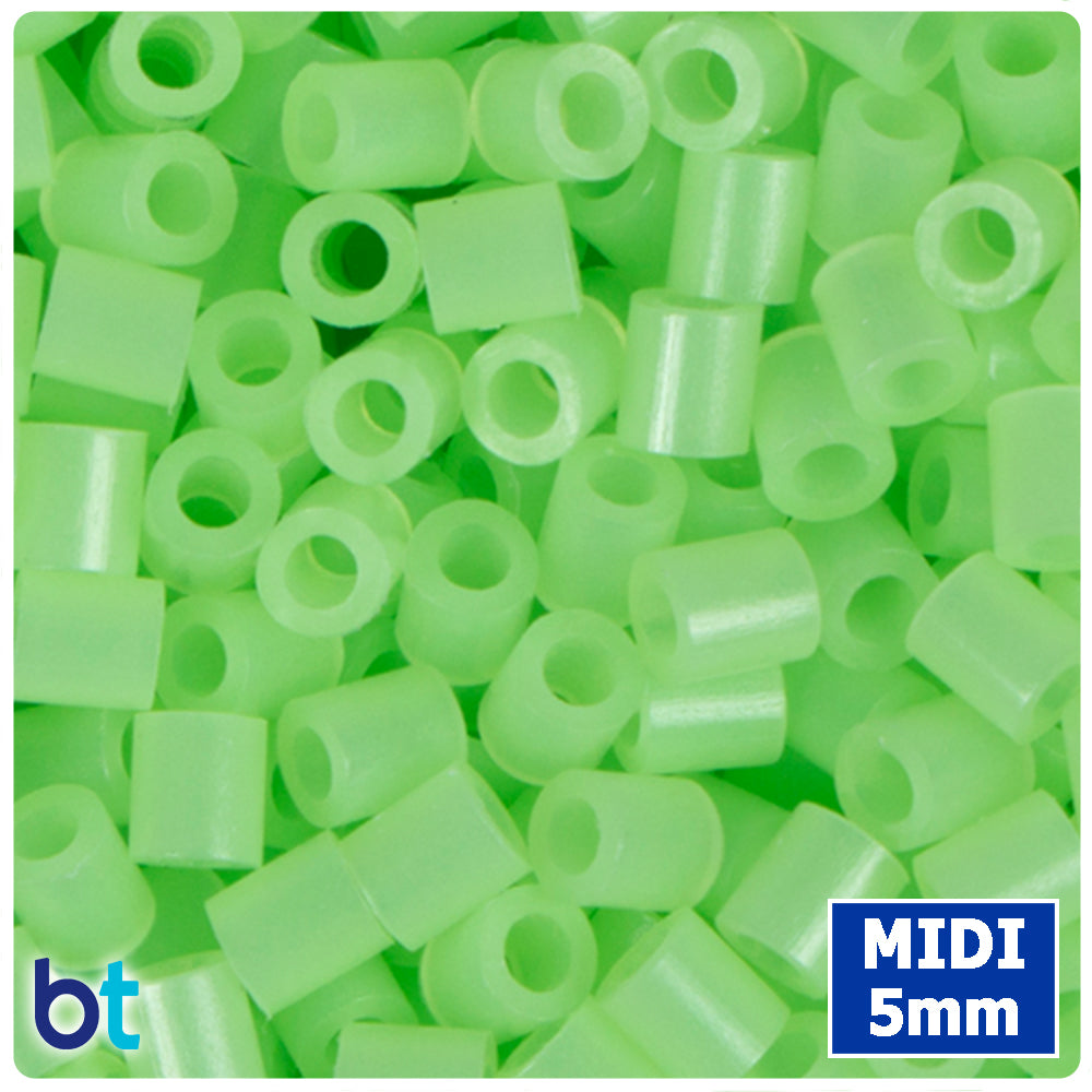 BeadTin Green Glow 5mm Midi Fuse Beads (1000pcs)