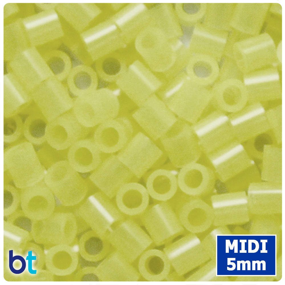 BeadTin Yellow Translucent 5mm Midi Fuse Beads (1000pcs)