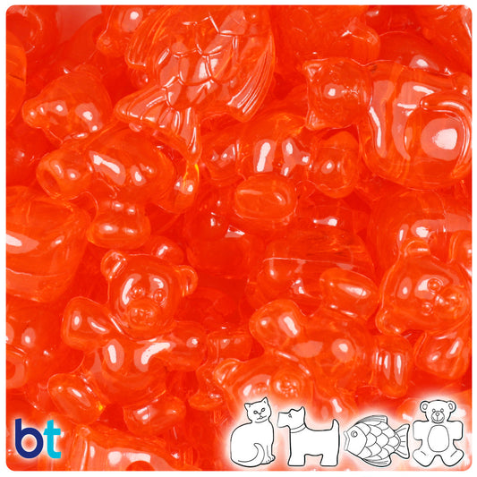 BeadTin Hyacinth Transparent Pet Parade Plastic Pony Beads (2oz)