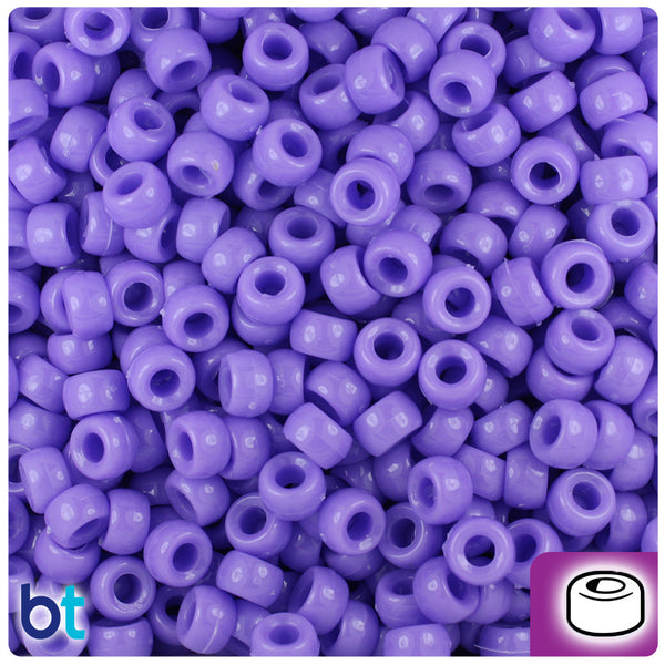 BeadTin Lilac Opaque 6.5mm Mini Barrel Plastic Pony Beads (1000pcs)