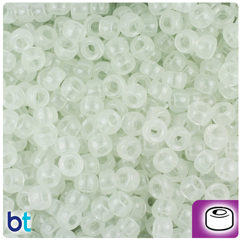 BeadTin Night Glow-in-the-Dark 6.5mm Mini Barrel Plastic Pony Beads (1000pcs)