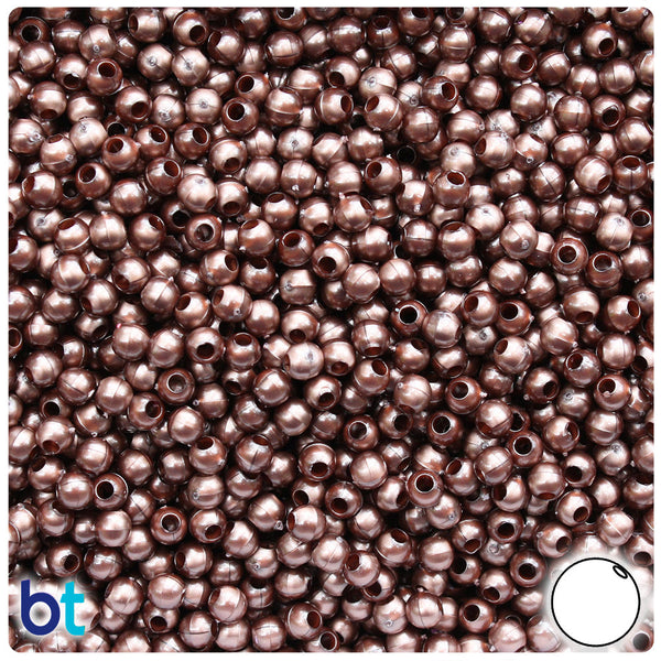 BeadTin Bronze Pearl 4mm Round Plastic Craft Beads (1000pcs)