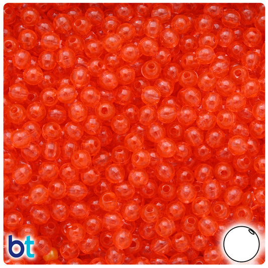 BeadTin Hyacinth Transparent 5mm Round Plastic Craft Beads (700pcs)