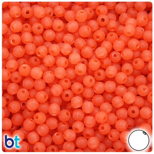 BeadTin Hyacinth Frosted 5mm Round Plastic Craft Beads (700pcs)