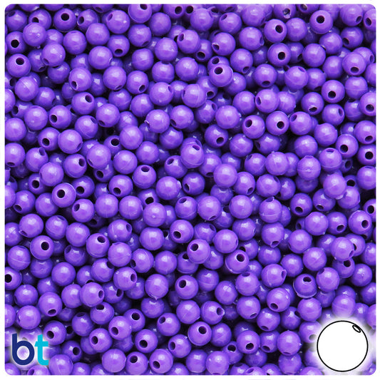 BeadTin Dark Lilac Opaque 5mm Round Plastic Craft Beads (700pcs)