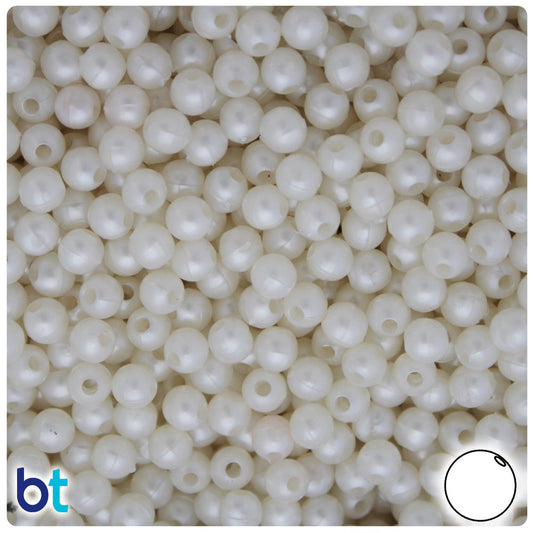 BeadTin Bridal Pearl 5mm Round Plastic Craft Beads (700pcs)