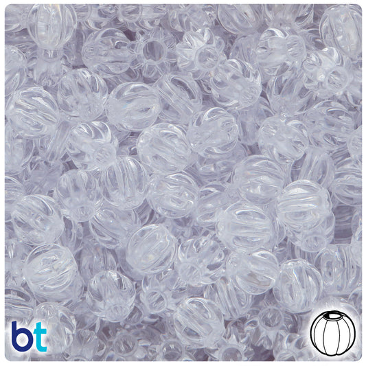 BeadTin Crystal Transparent 10mm Melon Plastic Pony Beads (300pcs)