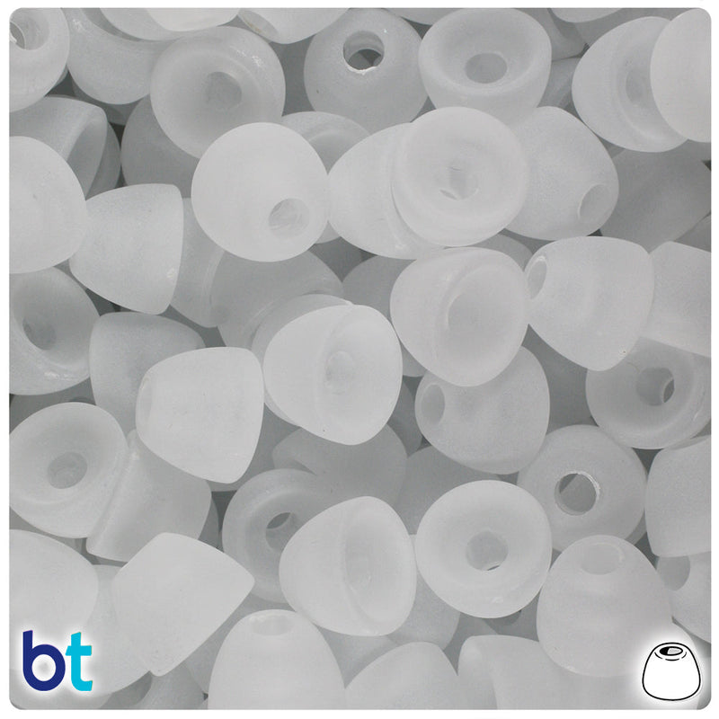 BeadTin Ice Frosted 12mm Bell Plastic Pony Beads (50pcs)