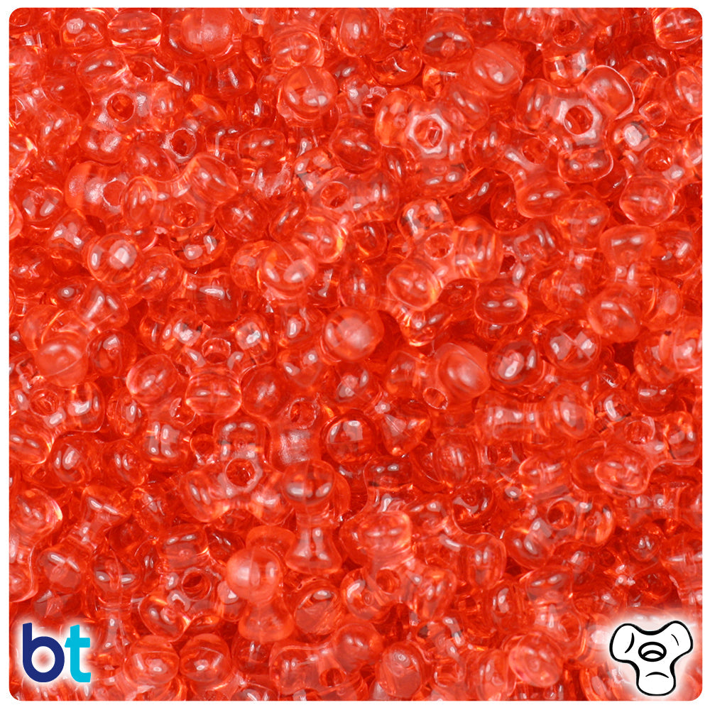 BeadTin Hyacinth Transparent 11mm TriBead Plastic Craft Beads (500pcs)