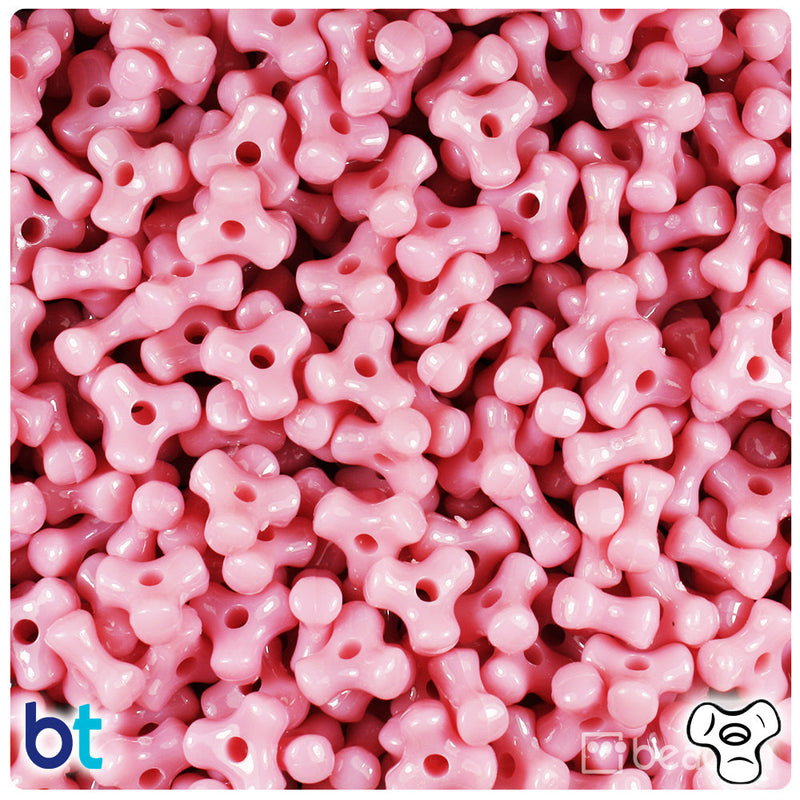 BeadTin Mauve Opaque 11mm TriBead Plastic Craft Beads (500pcs)