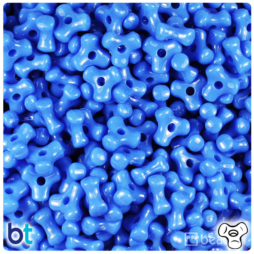 BeadTin Periwinkle Opaque 11mm TriBead Plastic Craft Beads (500pcs)