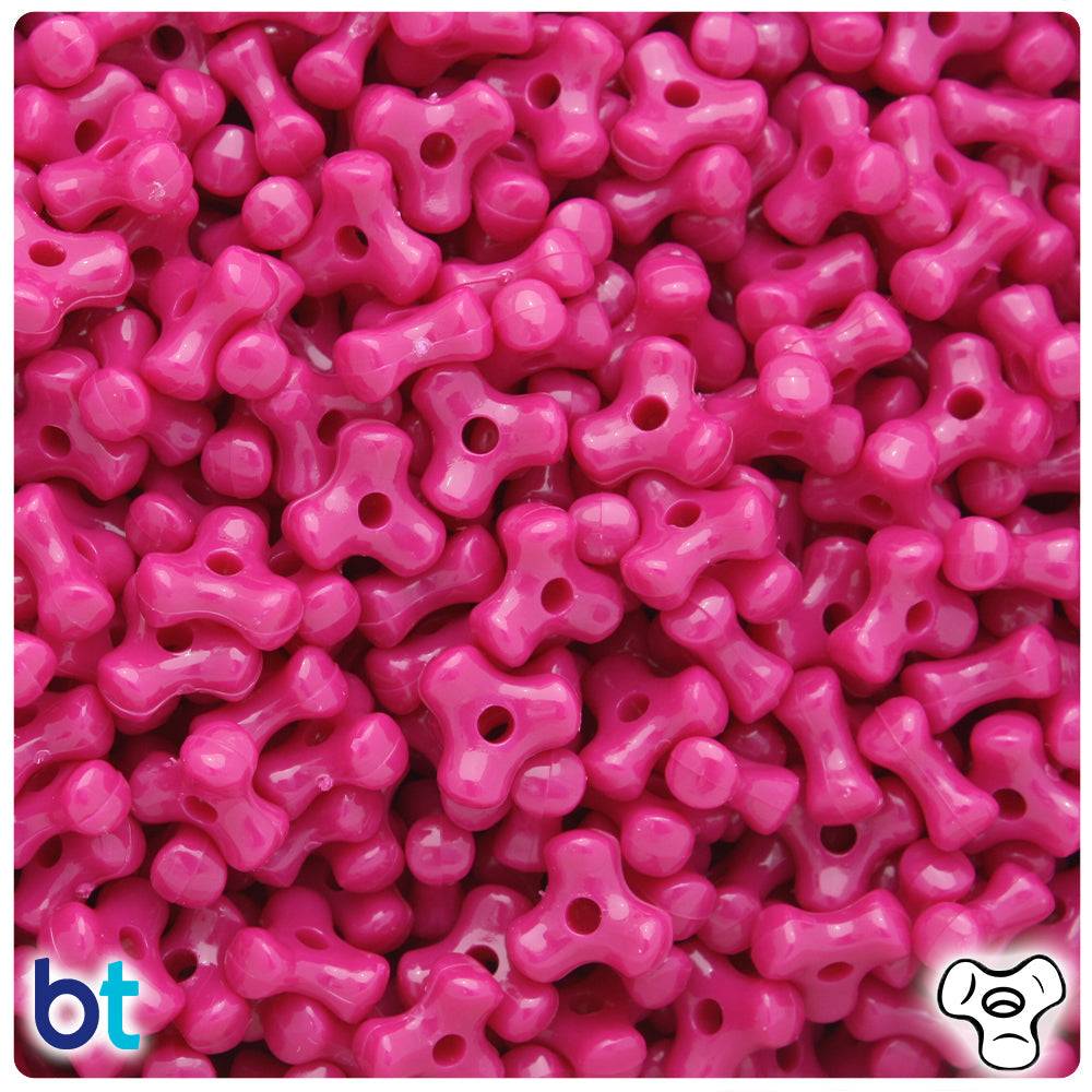 BeadTin Mulberry Opaque 11mm TriBead Plastic Craft Beads (500pcs)