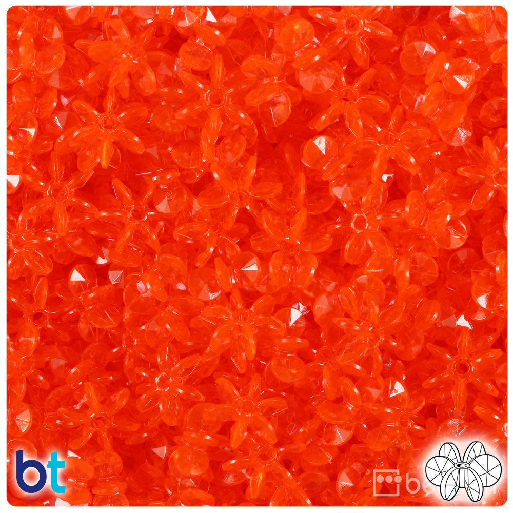 BeadTin Hyacinth Transparent 12mm SunBurst Plastic Craft Beads (450pcs)