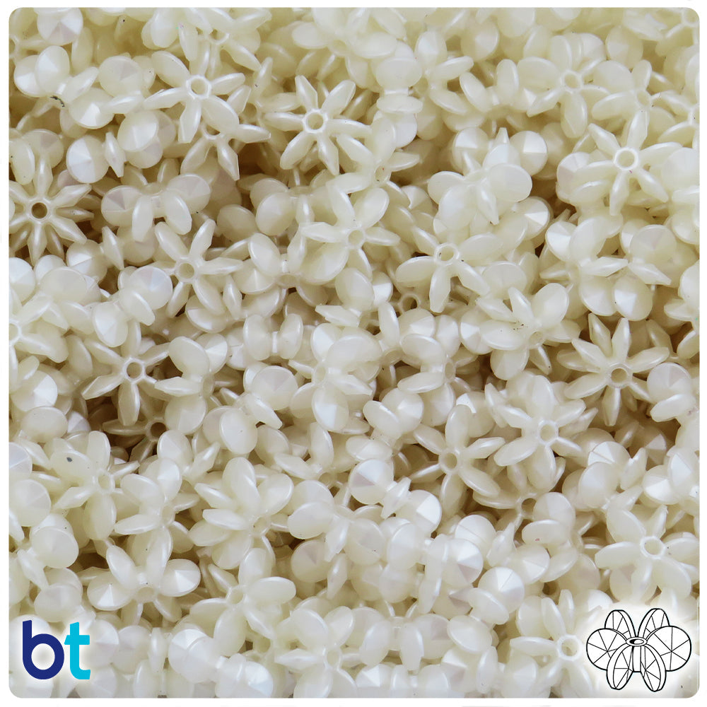 BeadTin Bridal Pearl 12mm SunBurst Plastic Craft Beads (450pcs)